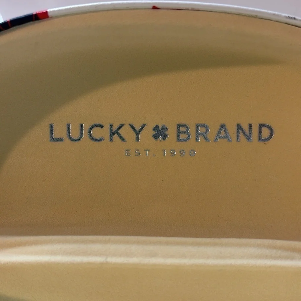 Lucky Brand Tropical Leaf Print Glasses / Sunglasses Case NEW!